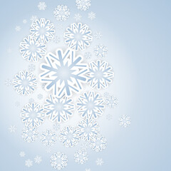 Christmas background of snowflakes