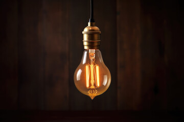 Fototapeta na wymiar light bulb on dark background