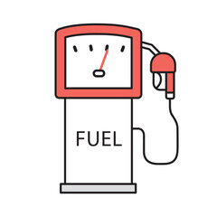 Fuel pump icon, gas filling station.