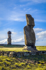 Moais statues, vai ure, easter island, Chile