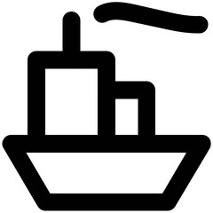 Set of Transport and Travel Bold Line Icons

