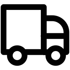 Set of Transport and Travel Bold Line Icons

