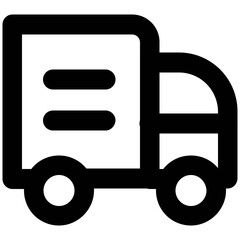 Set of Transport and Travel Bold Line Icons

