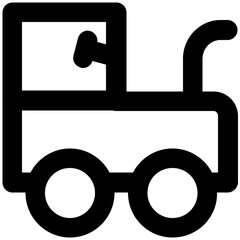 Set of Transport and Travel Bold Line Icons

