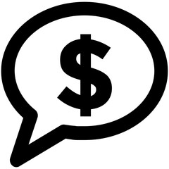 Collection of Finance Bold Line Icons 

