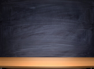 school desk and blackboard background © Designpics