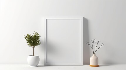 Elegant minimalist frame mockup. AI generated