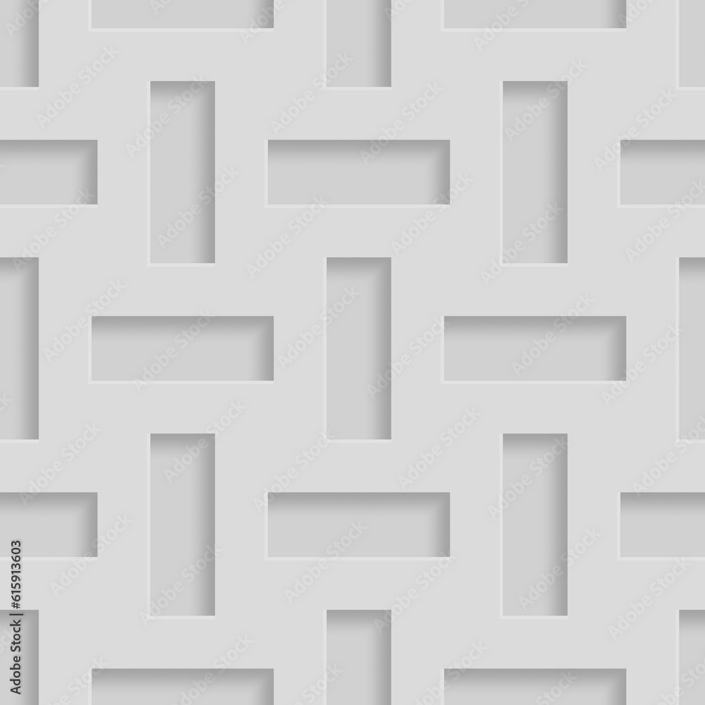 Poster seamless repeatable patterns with beveled shapes. abstract grayscale monochrome pavetment background