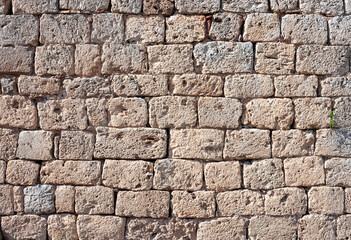 Brown limestone wall background