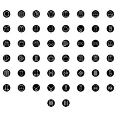 Vector of Fashion Icon Set Round. Perfect for user interface, new application.