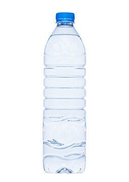 Bottle of healthy still mineral water on white background. Large two liter bottle