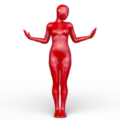 ポーズをとる女性