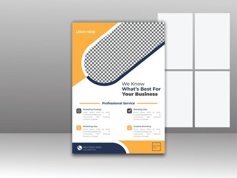 Flyer poster pamphlet brochure cover design  in A4 size, minimal vector layout background , creative business flyer design, professional flyer template design.
