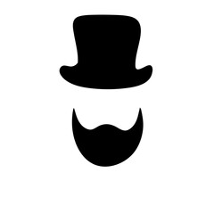 hat mustache seamless pattern vector