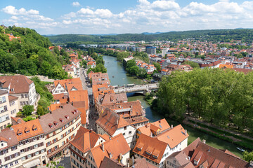 Fototapeta premium Rooftops of the old town in Tuebingen, Germany.