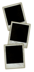 instant photo frames on white background