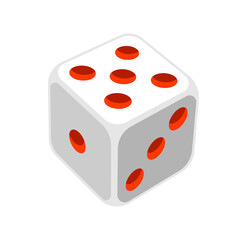 Playing dice illustration. Game craps image. Casino and betting background.