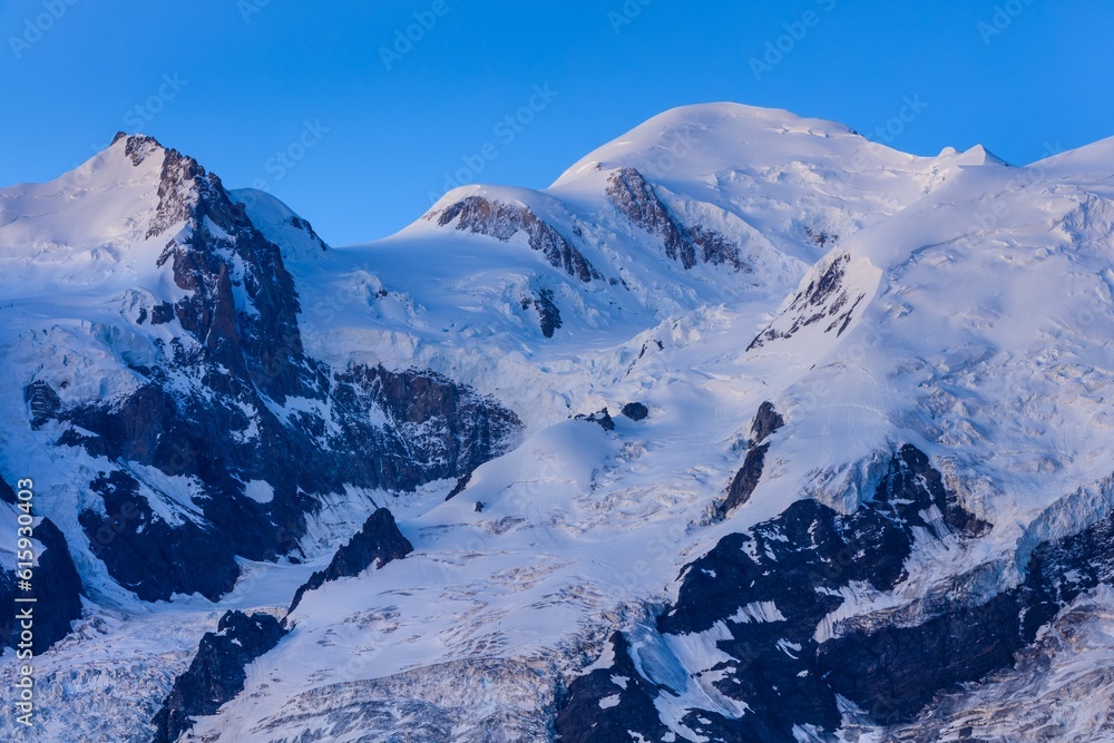 Canvas Prints Mont Blanc is the highest mountain of historic Europe (4810 m altitude)