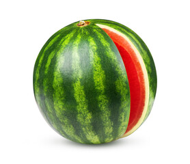 Whatermelon isolated on white background. Clipping path included.