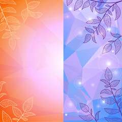 abstract background with branches and leaves for promotion, greeting card or invitation
