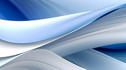 Abstract shape background on a white to blue color spectrum