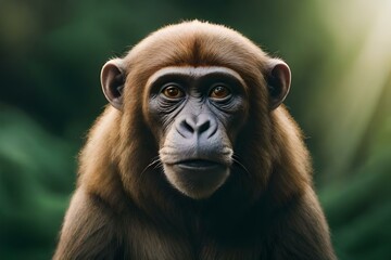 Obraz premium Monkey generative in ai technology
