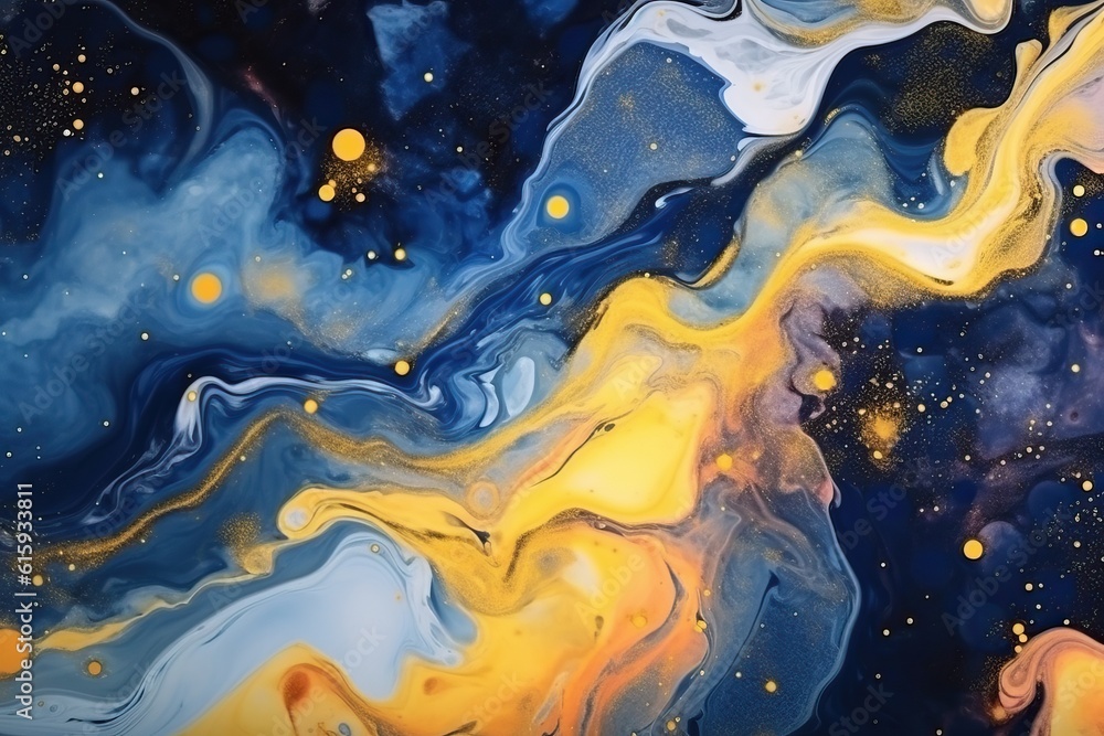 Poster fluid art texture. backdrop with abstract mixing paint effect. liquid acrylic artwork that flows and