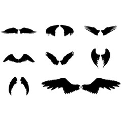 Angel Wings Svg, Angel Wings Svg Bundle,  Angel Wings Silhouette, Wings Svg, Angel Wings Clipart, wings cut file, angel svg, Angel Wings Clip Art, Wings Cut File For Silhouette, Angel Wings Bundle,   