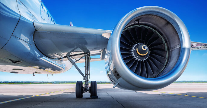 jet engine of an modern airliner