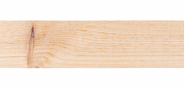 Wooden natural board isolated on white, clipping path