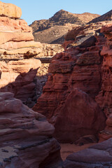 Fototapeta na wymiar Canyon landscape in South Sinai, Egypt