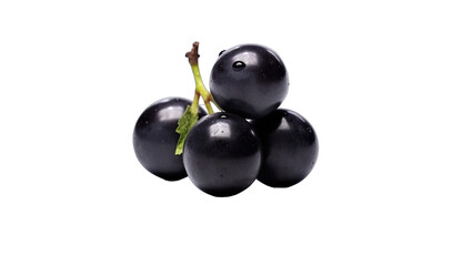 Fototapeta premium Jaboticaba grape fruit isolated on transparent background created with generative AI technology