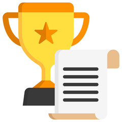 trophy icons, are often used in design, websites, or applications, banner, flyer to convey specific concepts related to education theme.