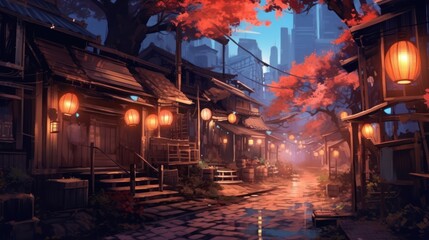 Anime Game Art Style Background Wallpaper