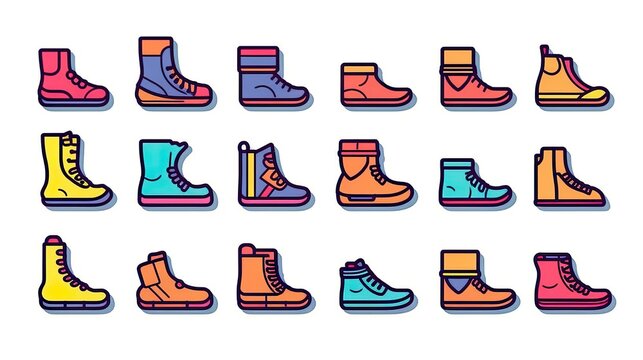 Man and woman shoes line icon