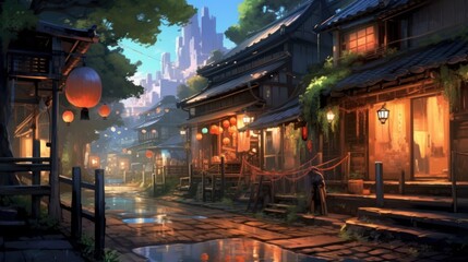 Obraz premium Anime Game Art Background Wallpaper