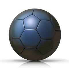 Black football - soccer ball, isolated on white background.