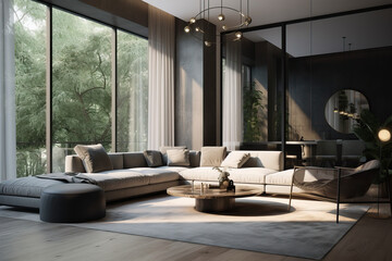 modern living room ai generated