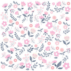 Fondo floral en tono rosa pastel. - 615943678