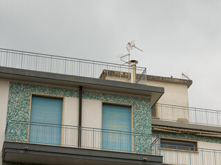facade of a building and chimney 