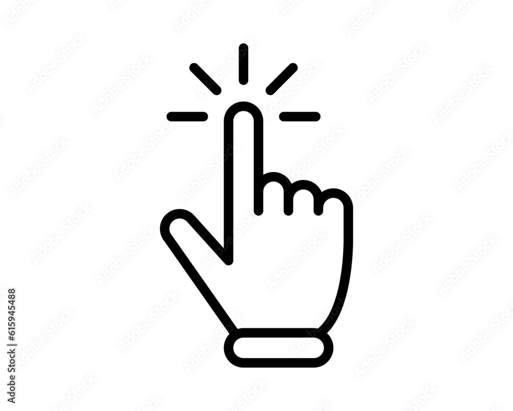 Leinwandbilder vector cursor hand icon. pointing hand illustration. pointer cursor computer mouse icon. click click