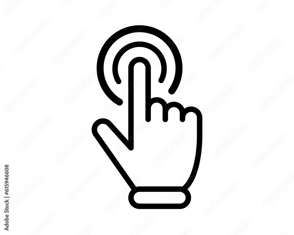 Poster vector cursor hand icon. pointing hand illustration. pointer cursor computer mouse icon. click, tap,