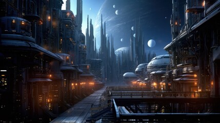 Fototapeta premium Scifi Game Artwork
