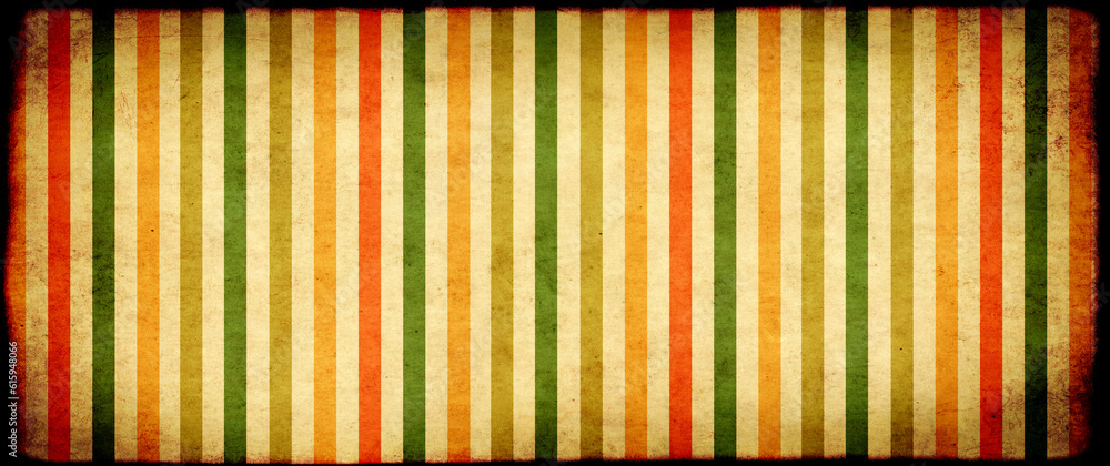 Poster horizontal banner with striped pattern and grunge paper texture