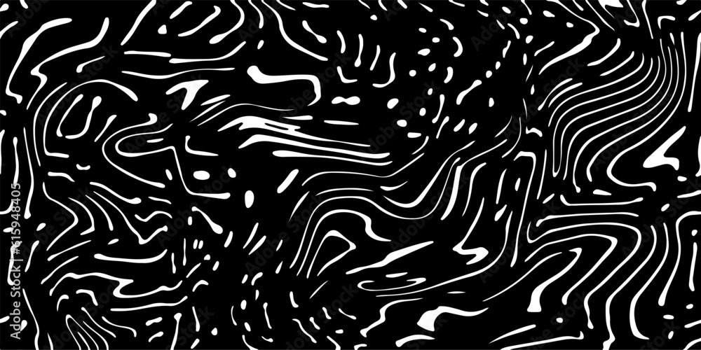 Fototapete Abstract black and white organic pattern created using a computer generative algorithm called reaction-diffusion.