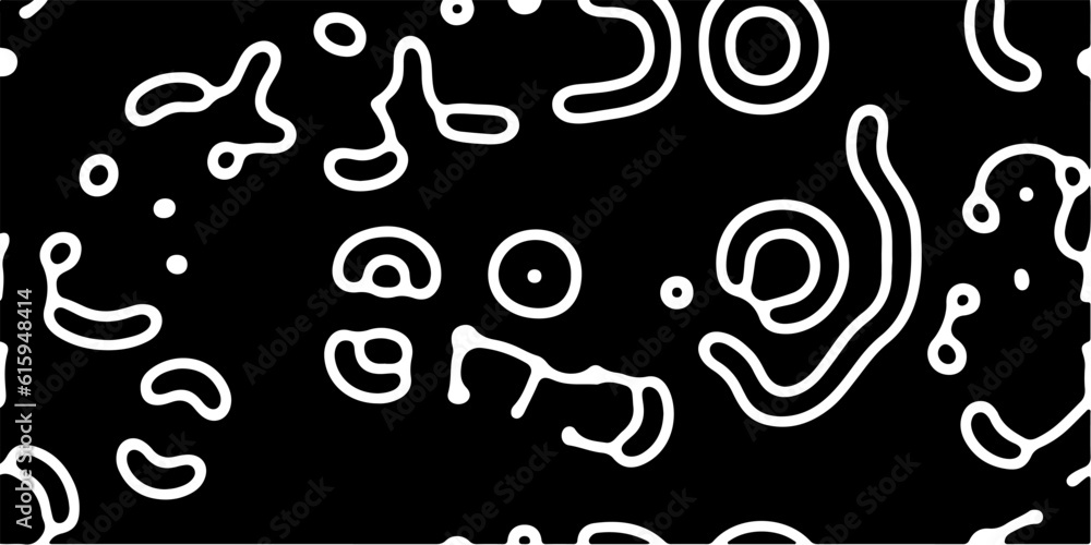 Fototapete Abstract black and white organic pattern created using a computer generative algorithm called reaction-diffusion.