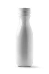 White plastic bottle. Clean pattern for packaging design