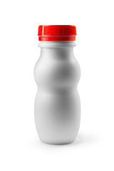 White plastic bottle. Clean pattern for packaging design