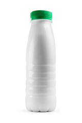 White plastic bottle. Clean pattern for packaging design