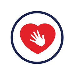 Obraz premium heart cpr medical icon vector design 